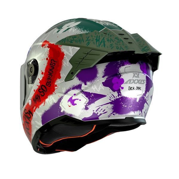 Мотошлем AXXIS HAWK SV EVO Sick Joke A2 Matt Grey XXL 4321A220238 фото