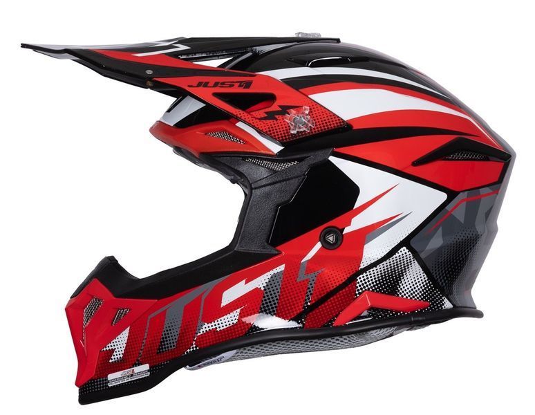 Мотошолом Just1 J39 Revo Red White Black Gloss (M) 606004017100804 фото