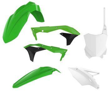 Пластик Polisport MX kit - Kawasaki (16-) [Green/White], Kawasaki 90689 фото