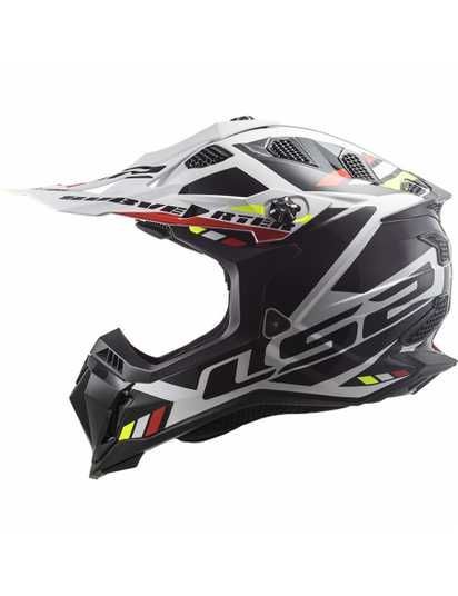 Купити Мотошолом LS2 MX700 Subverter Evo Stomp White Black (S) в