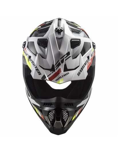 Купити Мотошолом LS2 MX700 Subverter Evo Stomp White Black (S) в