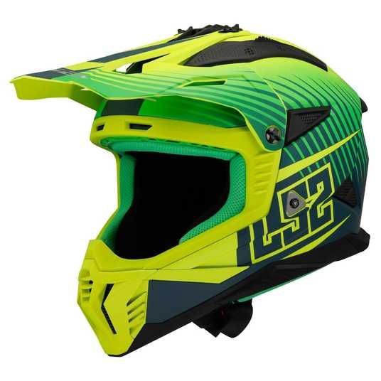 Купити Мотошолом LS2 MX708 Fast 2 Duck Matt Hi-Vis Green Hi-Vis