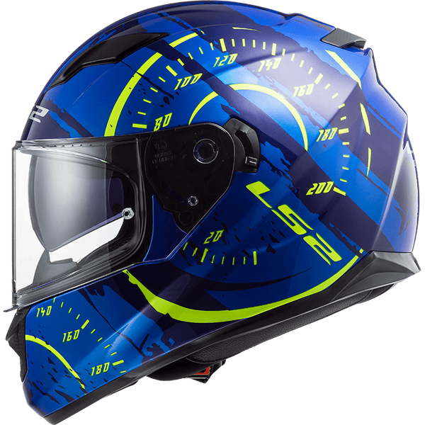 Шлем LS2 FF320 Stream Evo Tacho Blue Hi-Vis Yellow XXL 103205526XXL фото
