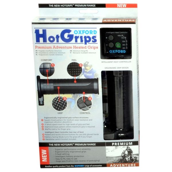 Підігрів керма Oxford Hotgrips Premium Adventure with v8 switch OF690 фото