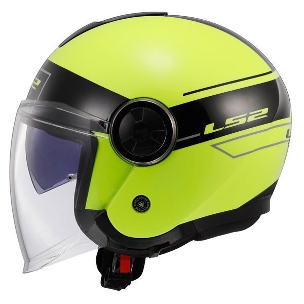 Мотошлем LS2 OF620 Classy Classic Black Hi-Vis Yellow (M) 366202154M фото