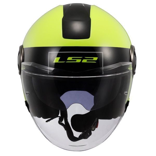 Мотошлем LS2 OF620 Classy Classic Black Hi-Vis Yellow (M) 366202154M фото
