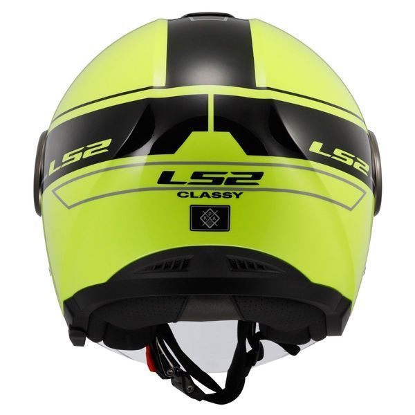 Мотошлем LS2 OF620 Classy Classic Black Hi-Vis Yellow (M) 366202154M фото
