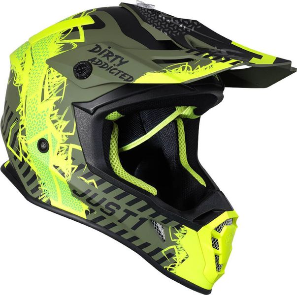 Шолом Just1 J38 Mask Fluo Yellow Black Green - Matt 606332024100305 фото