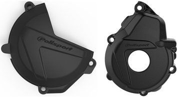 Комплект Polisport Clutch & Ignition Cover - Husqarna [Black] 90996 фото
