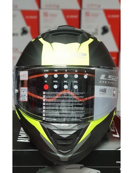 Шлем LS2 FF800 Storm Nerve Matt Black Hi-Vis Yellow L 108002060L фото