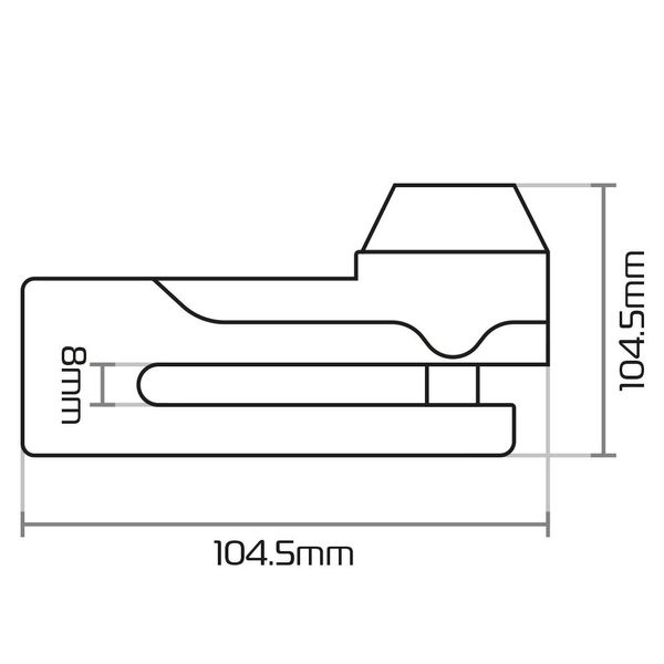 Замок Oxford Titan 10mm Pin Disc Lock Black incl. Pouch LK485 фото