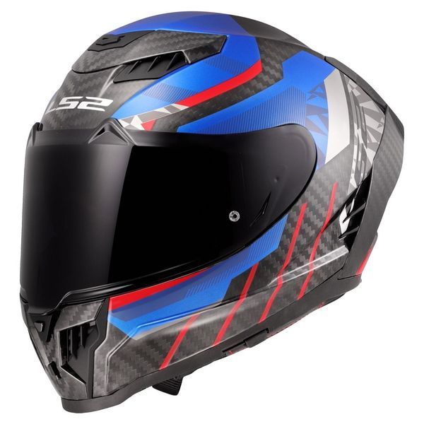 Мотошлем LS2 FF807 Dragon Trax Blue Red (XXL) 168075226XXL фото