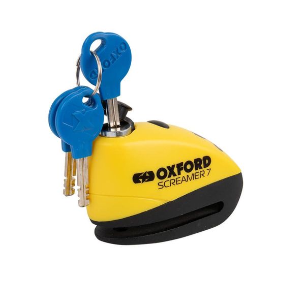 Замок Oxford Screamer 7 Alarm Disc Lock Yellow/Black LK290 фото