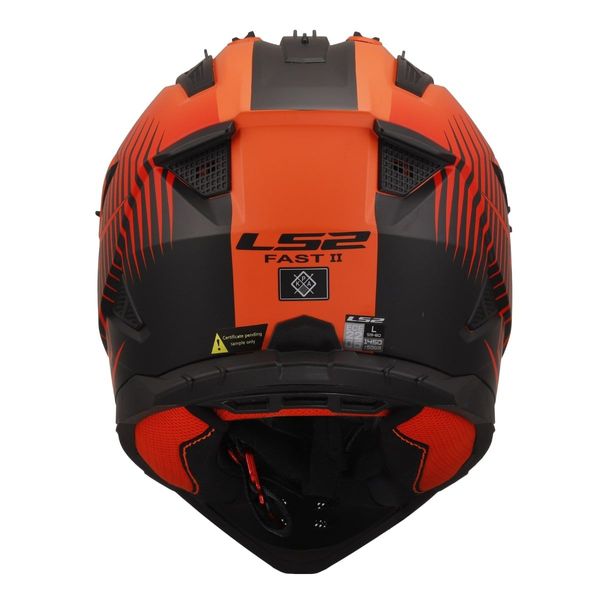 Мотошолом LS2 MX708 Fast 2 Duck Matt Hi-Vis Orange Red (XL) 467082151XL фото