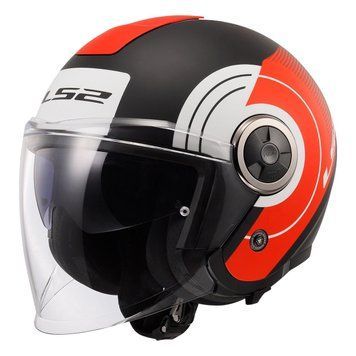 Мотошлем LS2 OF620 Classy Disko Matt Black Red White (M) 366202332M фото