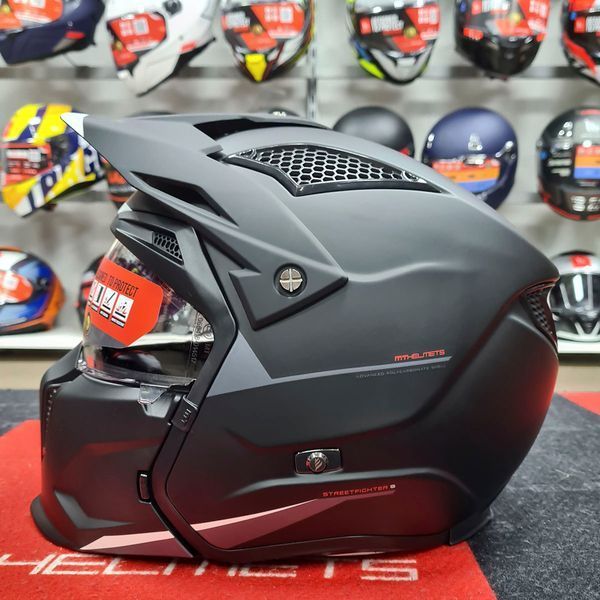 Мотошлем MT STREETFIGHTER SV S Solid A1 Matt Black ECE2206 L 000002632_1 фото