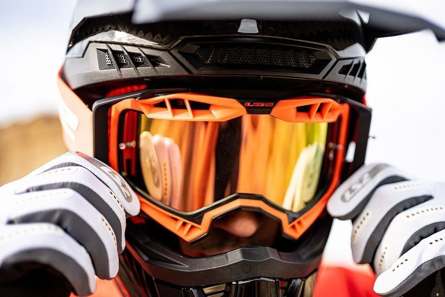 Окуляри LS2 Aura Pro Goggle Black Orange with Iridium Visor 7201002050 фото