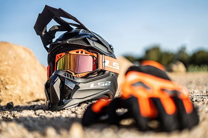 Окуляри LS2 Aura Pro Goggle Black Orange with Iridium Visor 7201002050 фото