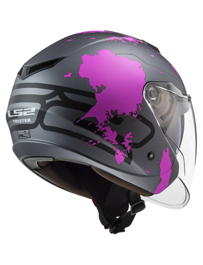 Купить Шлем LS2 OF573 Twister 2 Xover Titanium Purple M 305734274M