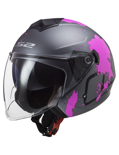 Купить Шлем LS2 OF573 Twister 2 Xover Titanium Purple M 305734274M
