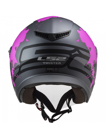 Шолом LS2 OF573 Twister 2 Xover Titanium Purple M 305734274M фото