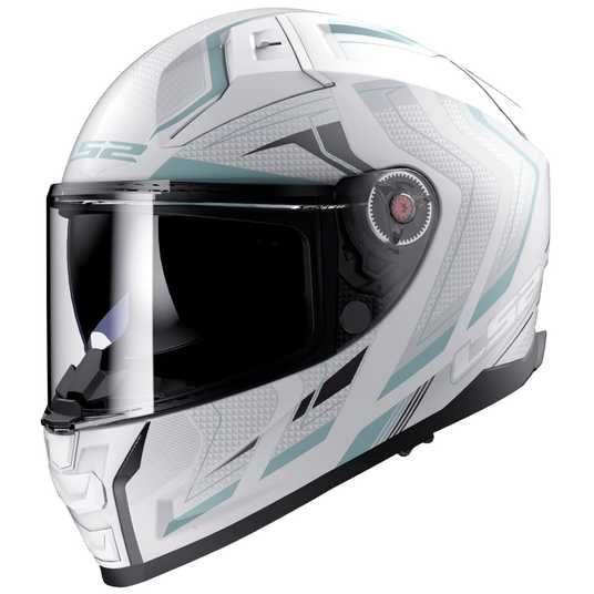 LS2 FF811 vectorⅡ ヘルメット Купить Шлем LS2 FF811 Vector 2 Alizer Matt White Silver XL