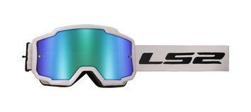 Очки LS2 Charger Goggle White with Green Iridium Visor 7202011002 фото