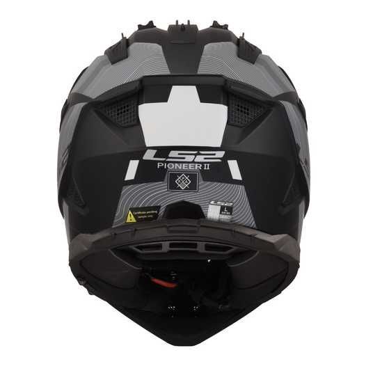 Купити Мотошолом LS2 MX702 Pioneer 2 Hill Matt Black White (M) в