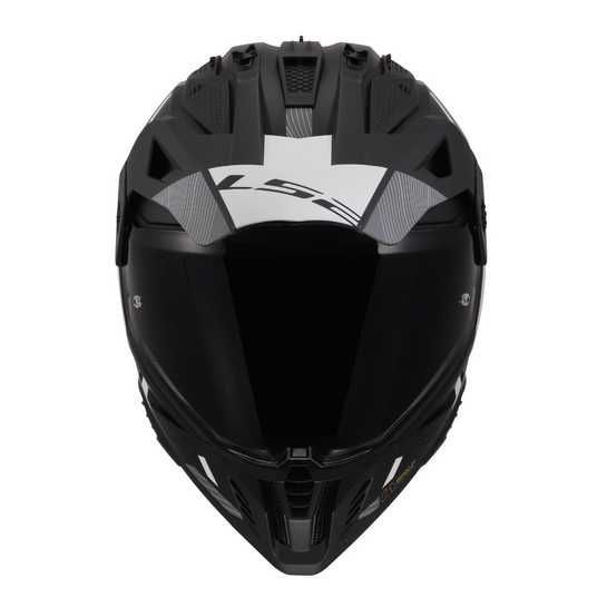 Купити Мотошолом LS2 MX702 Pioneer 2 Hill Matt Black White (M) в