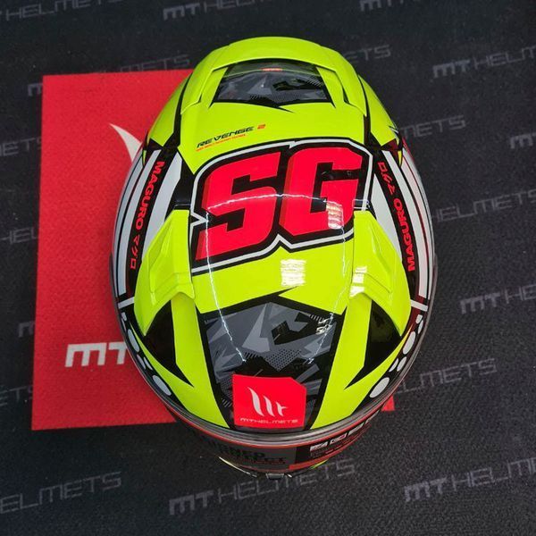 Мотошлем MT Revenge 2 S Sergio Garcia A3 Gloss Yellow ECE2206 XXL 000005249_6 фото