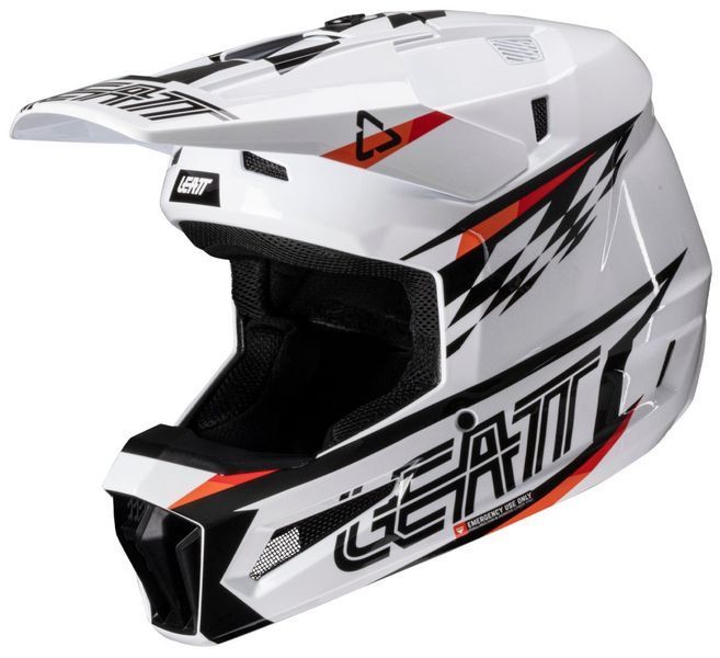 Шлем LEATT Moto 3.5 Helmet + Goggle [White], XS 1025100540 фото