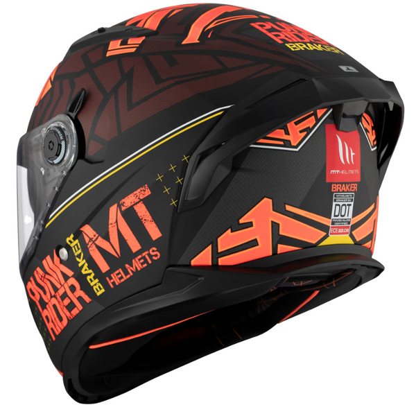 Мотошлем MT BRAKER SV PUNK RIDER B5 Matt Red XXL 000006970_6 фото