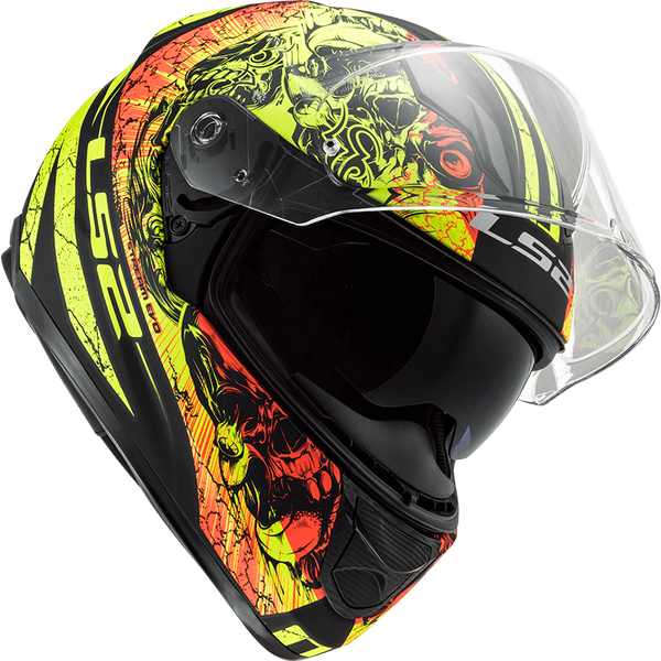 Шолом LS2 FF320 Stream Evo Throne Matt Black Hi-Vis Yellow L 103205451L фото