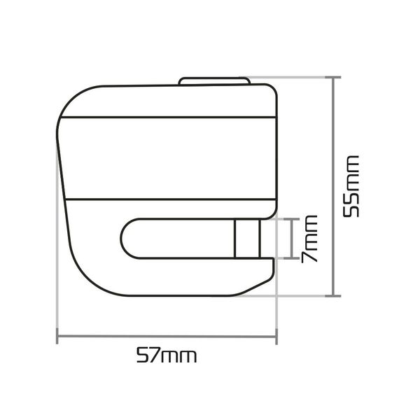 Замок Oxford Micro XA5 Alarm Disc Lock Yellow/Black LK213 фото