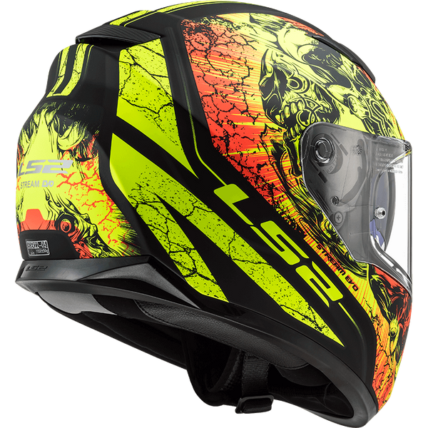 Шолом LS2 FF320 Stream Evo Throne Matt Black Hi-Vis Yellow L 103205451L фото