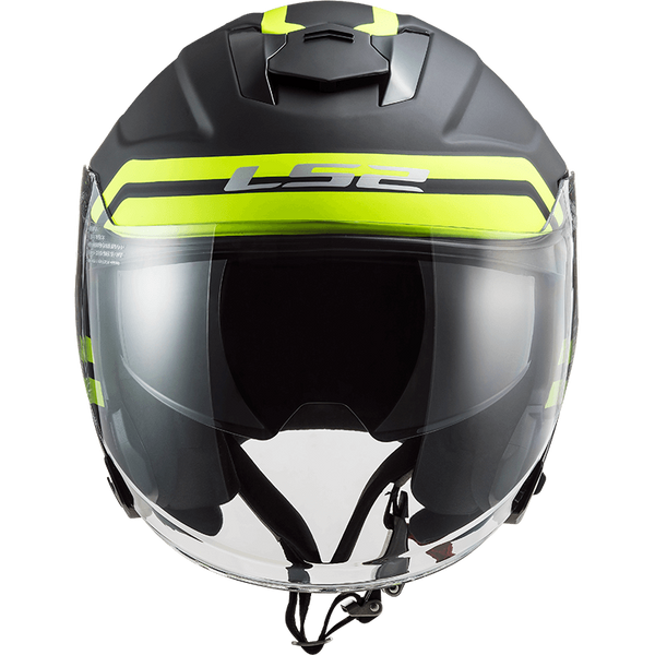 Шолом LS2 OF521 Infinity Hyper Matt Titanium Hi-Vis Yellow L 305212207L фото