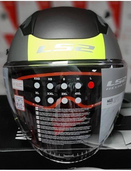 Шолом LS2 OF600 Copter 2 Urbane Matt Black Hi-Vis Yellow S 366002111S фото