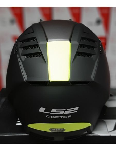 Шолом LS2 OF600 Copter 2 Urbane Matt Black Hi-Vis Yellow S 366002111S фото