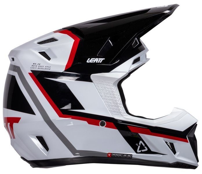 Шлем LEATT Moto 7.5 Helmet + Goggle [White/Red], M 1026000502 фото