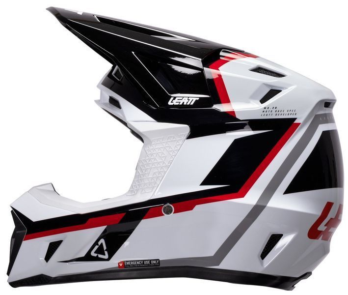 Шлем LEATT Moto 7.5 Helmet + Goggle [White/Red], M 1026000502 фото