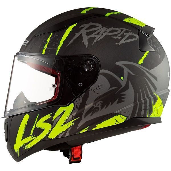 Шлем LS2 FF353 Rapid Raven Matt Black Silver Hi-Vis Yellow XL 103536454XL фото