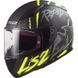 Шлем LS2 FF353 Rapid Raven Matt Black Silver Hi-Vis Yellow XL 103536454XL фото 1