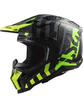 Мотошолом LS2 MX703 C X-Force Barrier Hi-Viz Yellow Green (S) 467032154S фото