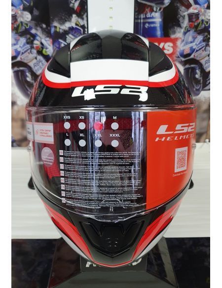 Шолом LS2 FF353 Rapid Deeper White Black Red XL 103534365XL фото