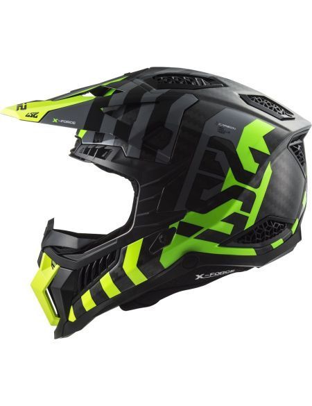 Мотошолом LS2 MX703 C X-Force Barrier Hi-Viz Yellow Green (S) 467032154S фото