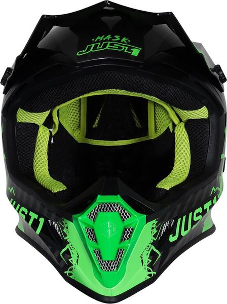 Шолом Just1 J38 Mask Fluo Green Titanium Black 606332014500306 фото