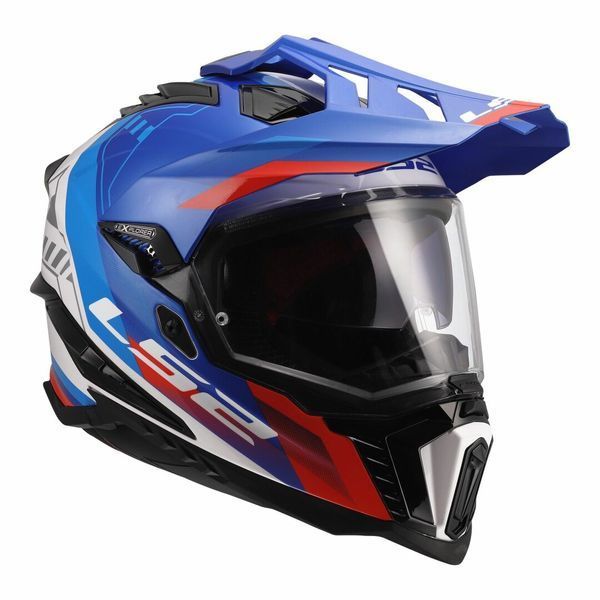 Мотошлем LS2 MX701 Explorer Hexa White Blue Red 3XL 4670123263XL фото
