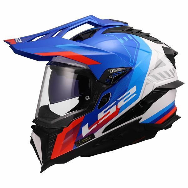 Мотошлем LS2 MX701 Explorer Hexa White Blue Red 3XL 4670123263XL фото