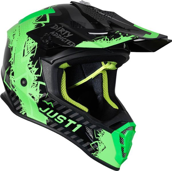 Шолом Just1 J38 Mask Fluo Green Titanium Black 606332014500306 фото