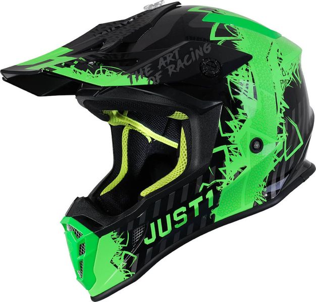 Шолом Just1 J38 Mask Fluo Green Titanium Black 606332014500306 фото